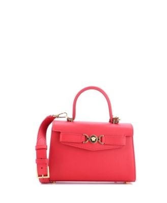 Pre-Owned Versace Small Medusa 95 Top Handle Bag Leather