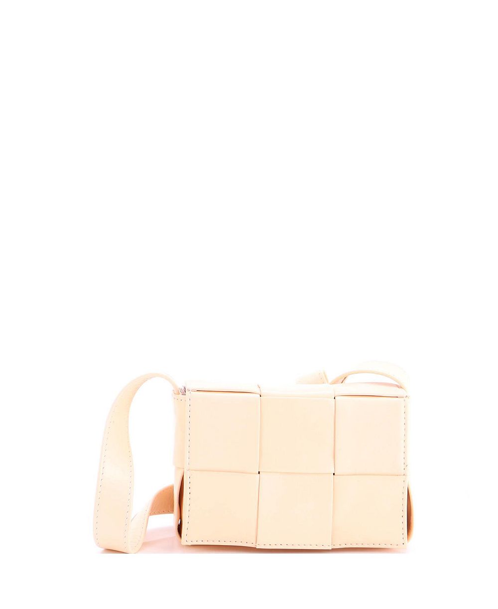 Pre-Owned Bottega Veneta Candy Cassette Crossbody Bag Maxi Intrecciato Leather
