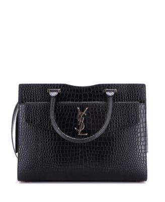 Б/у сумка Saint Laurent Uptown Tote из тисненой кожи, средний размер