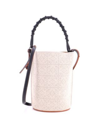 Pre-Owned Loewe Medium Gate Bucket Bag Anagram Jacquard Canvas