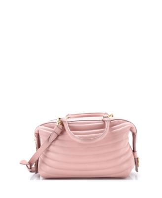 Pre-Owned Salvatore Ferragamo Сумка боулдинг Quilted Leather Convertible Top Handle