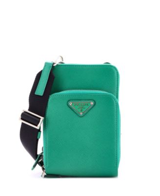 Б/у сумка Prada Front Pocket для телефона через плечо из кожи Saffiano