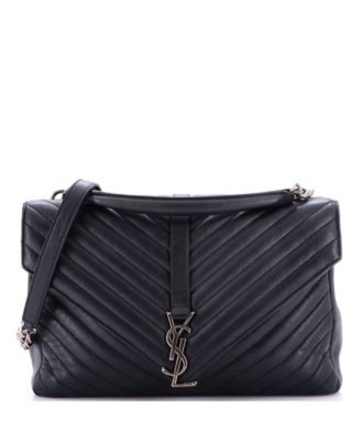Pre-Owned Saint Laurent большая классическая сумка College с монограммой из кожи Matelasse Chevron