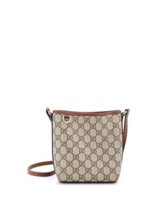 Pre-Owned Gucci Nano GG Emblem Bucket Bag GG Coated Canvas