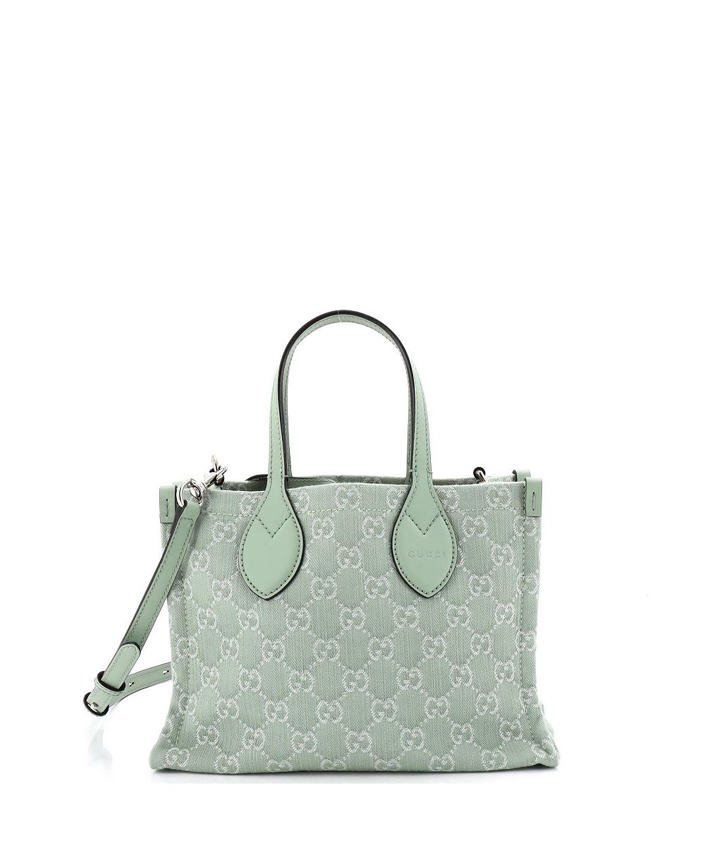 Gucci б/у сумка шоппер Ophidia GG Denim, размер Medium