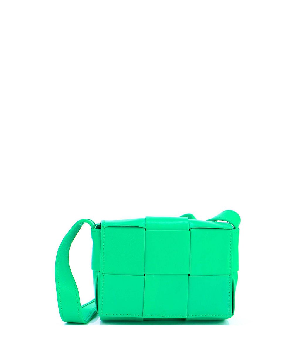 Pre-Owned Bottega Veneta Candy Cassette Crossbody Bag Maxi Intrecciato Leather