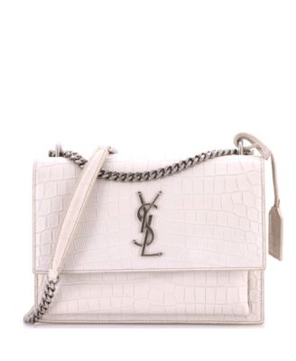 Pre-Owned Saint Laurent Medium Sunset Crossbody Bag Embossed Leather