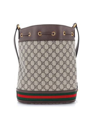 Б/у сумка-ведро Gucci Ophidia Medium из покрытого холста GG