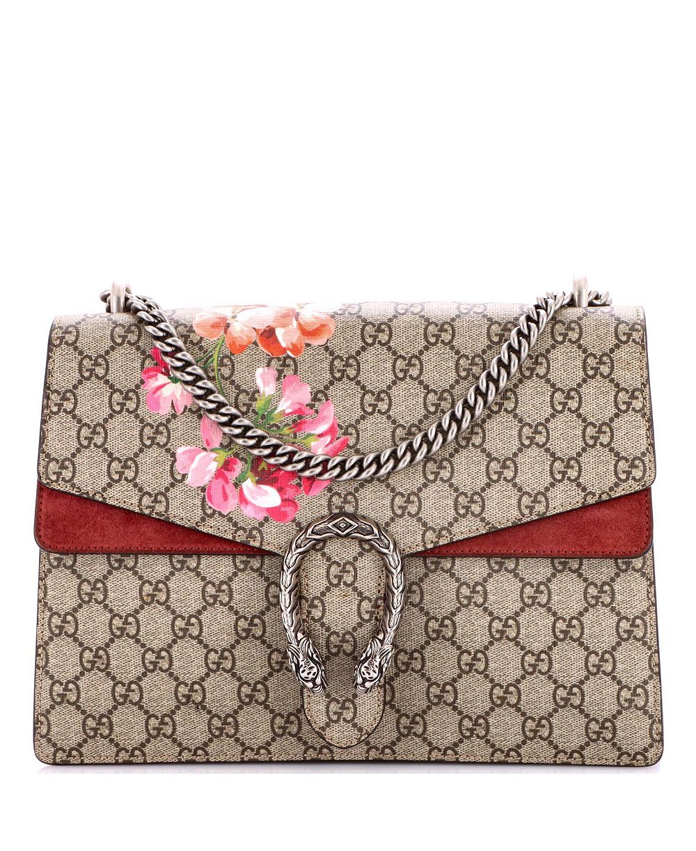 Pre-Owned Gucci Medium Dionysus Bag Blooms Print GG Coated Canvas