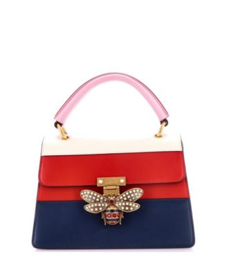 Gucci маленькая сумка Queen Margaret с ручкой, кожаная, цвет colorblock, б/у