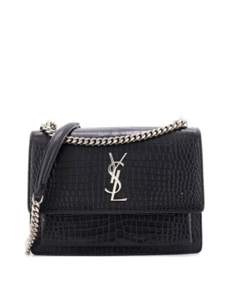 Женская сумка Saint Laurent Medium Sunset Crossbody из тисненой кожи, б/у