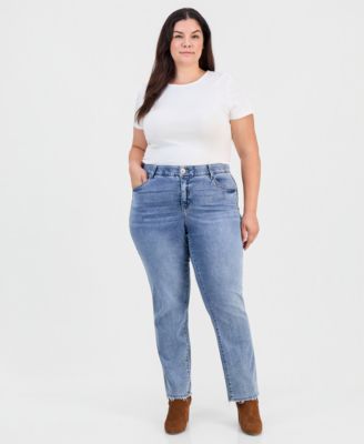 Джинсы Democracy Trendy Plus Size AbSolution с высокой посадкой и прямым силуэтом