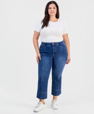 Джинсы Democracy Trendy Plus Size с расклешенным низом