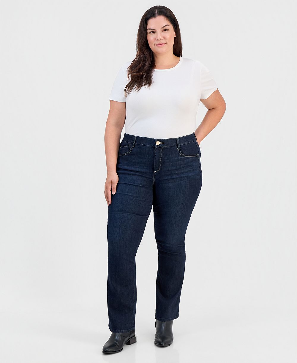 Democracy Trendy Plus Size AbSolution Itty Bitty Bootcut Jeans