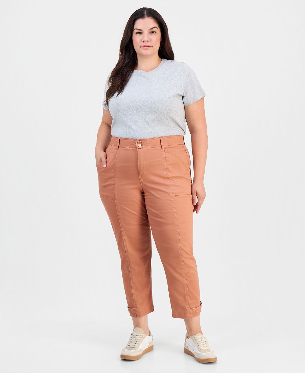 Брюки Democracy Trendy Plus Size AbSolution с высокой посадкой и укороченной длиной