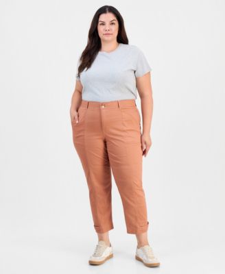 Брюки Democracy Trendy Plus Size AbSolution с высокой посадкой и укороченной длиной