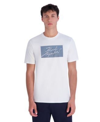 KARL LAGERFELD PARIS Men's Embroidered Signature T-Shirt