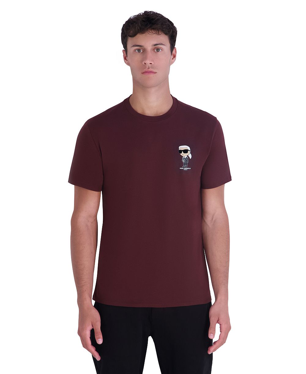 KARL LAGERFELD PARIS Men's Karl In Suit With Flocking Glasses Modern-Fit T-Shirt