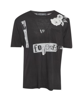 Pre-Owned Dolce & Gabbana Мужская футболка из джерси с заплатами