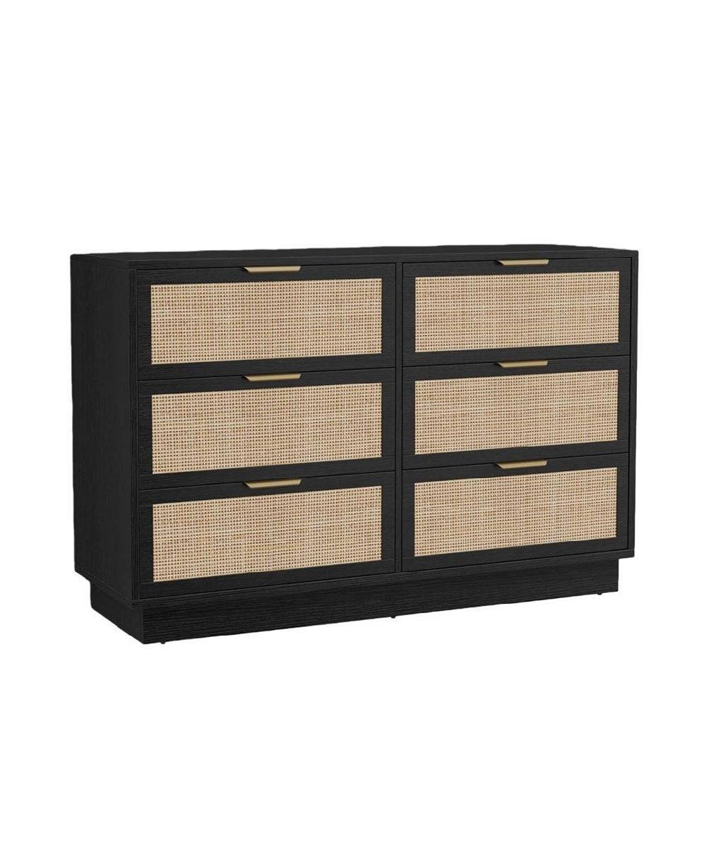 Комод gaomon Rattan с 6 ящиками и встроенным шкафом