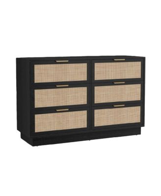 Комод gaomon Rattan с 6 ящиками и встроенным шкафом