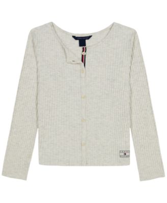 Детская трикотажная кофта Tommy Hilfiger Pointelle Rib с длинным рукавом
