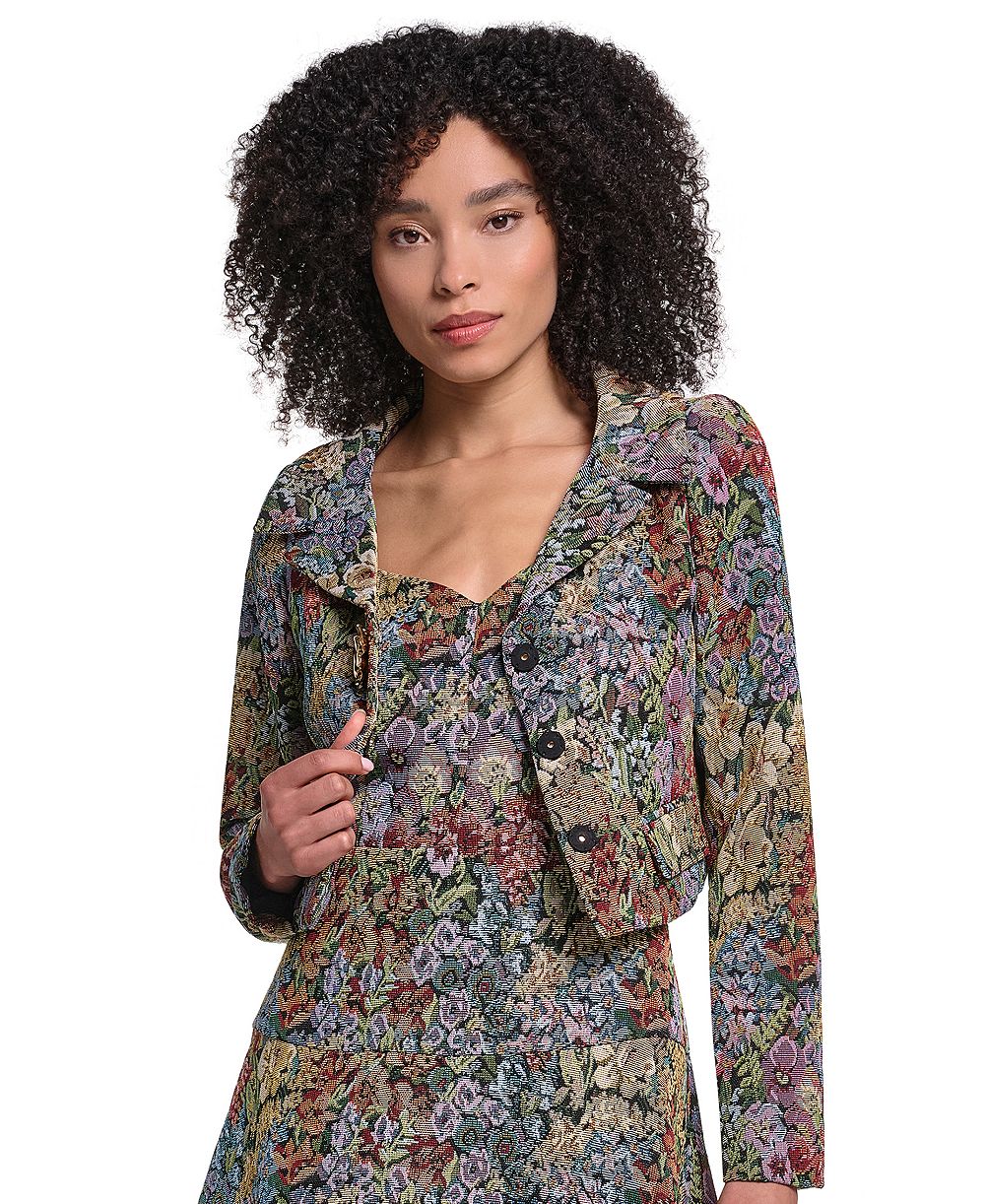 KARL LAGERFELD PARIS Women's Floral Tapestry Jacket