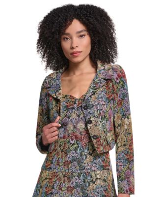 KARL LAGERFELD PARIS Women's Floral Tapestry Jacket