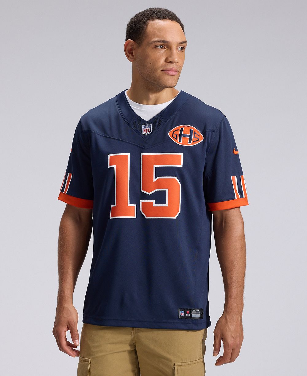 Nike Men's Rome Odunze Navy Chicago Bears 2026 Rivalries Collection Vapor F.U.S.E Stitched Limited Jersey