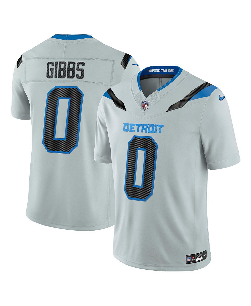 Nike Men's Jahmyr Gibbs Silver Detroit Lions 2026 Rivalries Collection Vapor F.U.S.E Stitched Limited Jersey