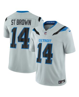 Мужская ограниченная игровая джерси Nike Amon-Ra St. Brown Silver Detroit Lions 2026 Rivalries Collection Vapor F.U.S.E Stitched