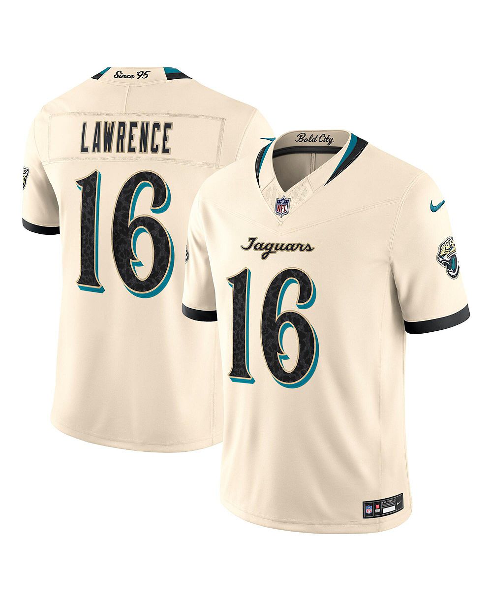 Nike мужская ограниченная игровая джерси Jacksonville Jaguars 2026 Rivalries Collection, Trevor Lawrence, Natural, Vapor F.U.S.E