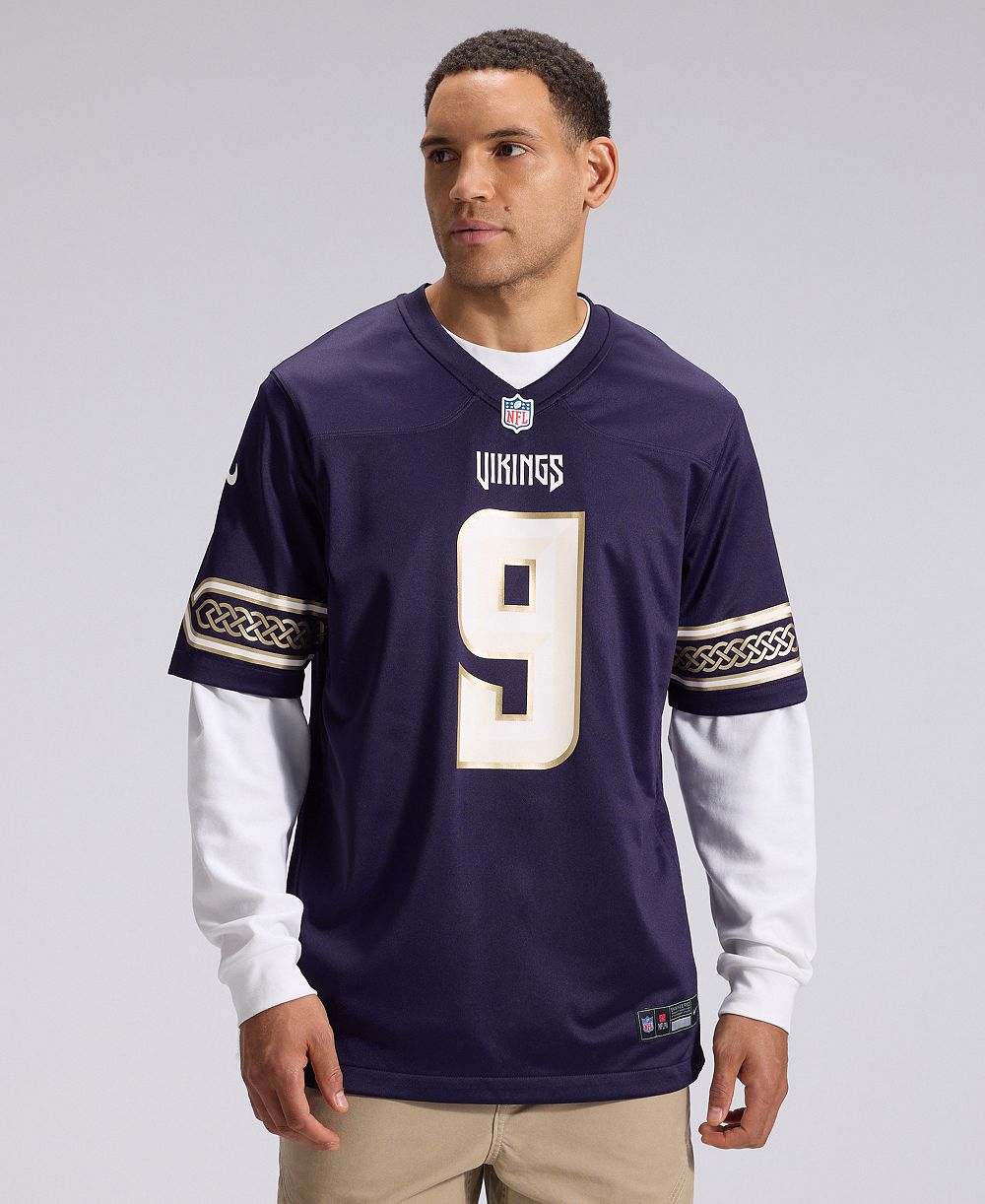 Nike мужская игровая джерси J.J Mccarthy Purple Minnesota Vikings 2026 Rivalries Collection