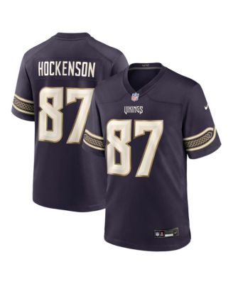 Nike мужская игровая джерси T.J. Hockenson Purple Minnesota Vikings 2026 Rivalries Collection
