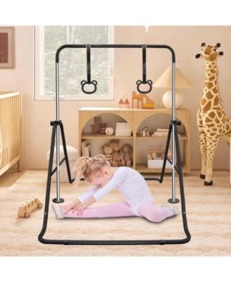 ZENY Multi-Functional Adjustable Height Children's Horizontal Gymnastic Bar With Bear Rings