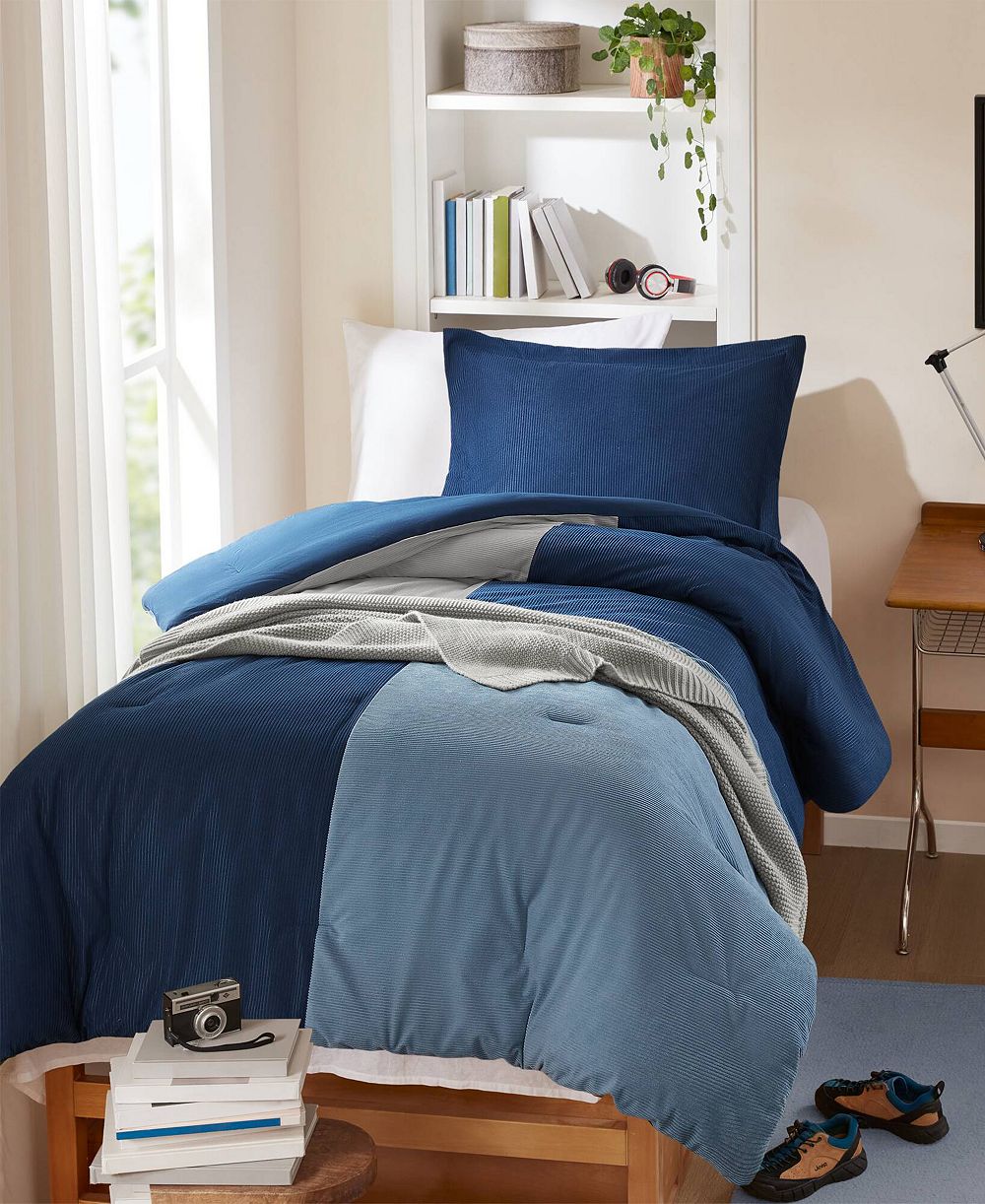Intelligent Design Stafford Color Block Textured 2-Piece Comforter Set, Twin/Twin XL