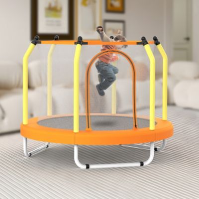Детский батут ZENY 55-inch для дома и улицы с баскетбольным кольцом