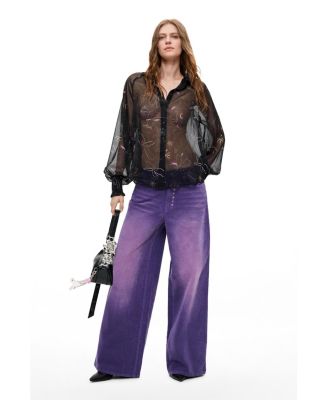 Desigual Women's Wide-Leg Corduroy Trousers