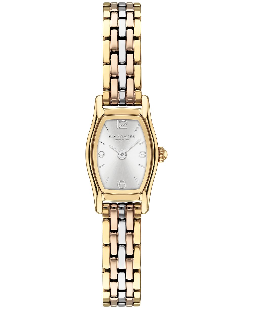 COACH Женские часы Greta Tri-Tone, стальная браслет, 15.3mm