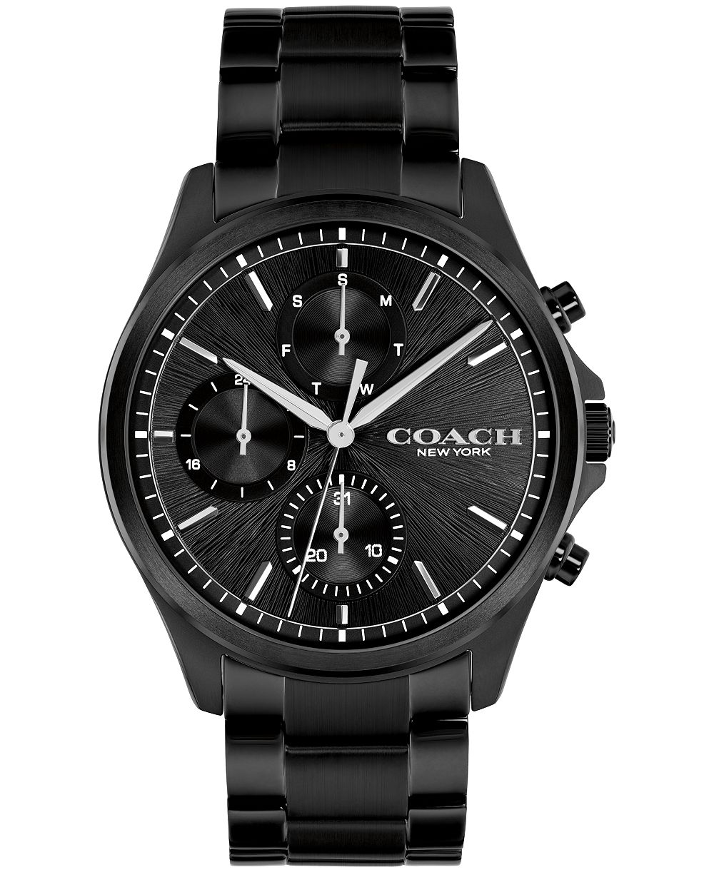 Мужские наручные часы COACH Men's Oliver Black IP Stainless Steel 41mm