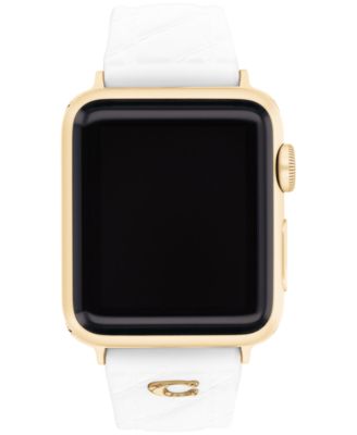 Женский ремешок для Apple Watch COACH White Silicone 38mm, 40mm, 41mm