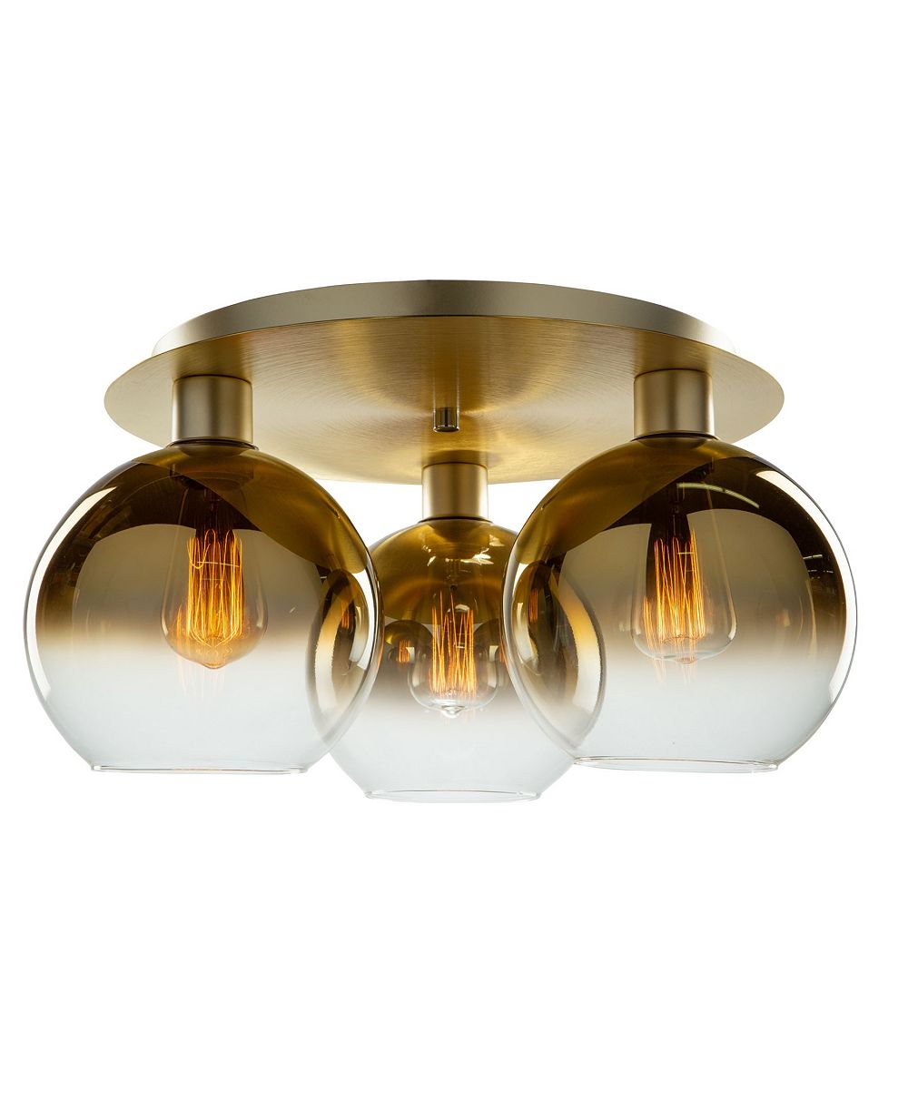 ARTCRAFT Lighting Morning Mist 19.75" Metal 3-Light Semi-Flush Mount