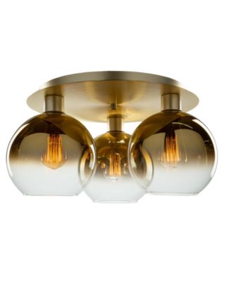 ARTCRAFT Lighting Morning Mist 19.75" Metal 3-Light Semi-Flush Mount