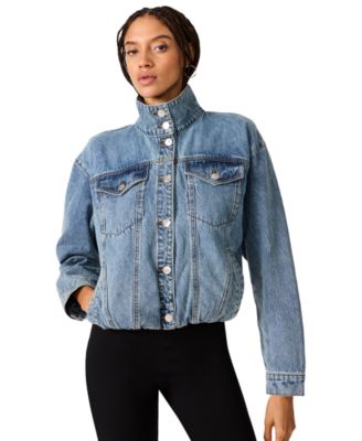 Steve Madden Women's Allyson Funnel Neck Short Jacket