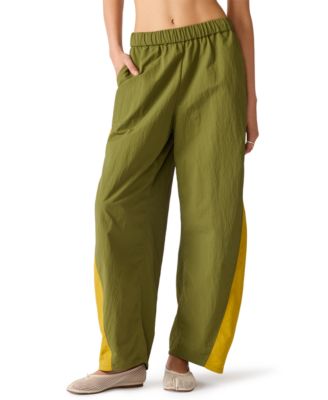 Steve Madden Women's Khoda Mid-Rise Barrel Track Pants