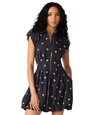 Steve Madden Dyanne Floral-Print Collared Mini Dress