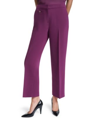 KARL LAGERFELD PARIS Petite Mid-Rise Boot Cut Pants