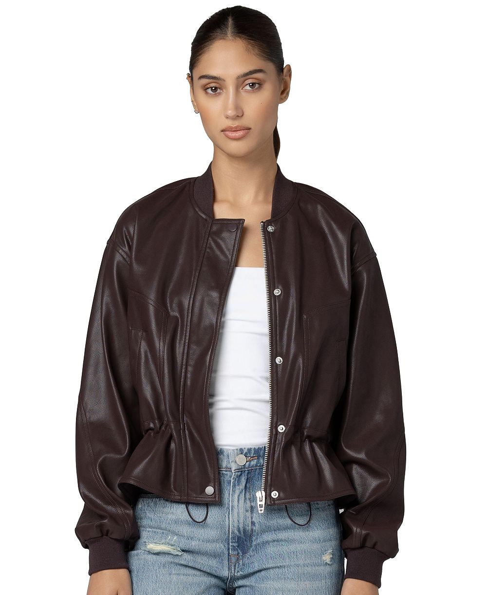 BLANK NYC Women's Overdrive Collarless Peplum Jacket