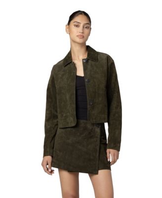 BLANK NYC Women's Collared Suede Jacket