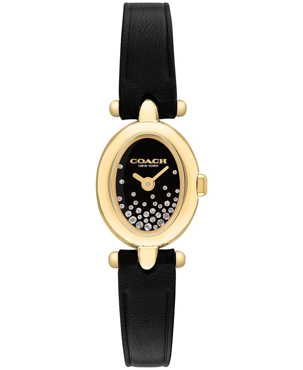 Женские часы COACH Sammy Black Leather Strap 18mm